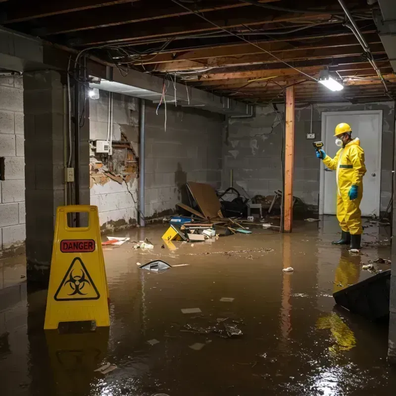 Flooded Basement Electrical Hazard in Vinton, LA Property